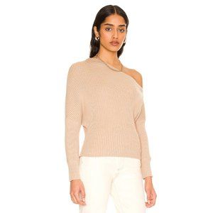 Line & Dot Off Shoulder Sand Sweater Size M